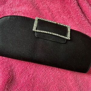 Satin Clutch with Rhinestones